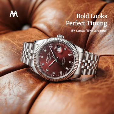 Đồng Hồ I&W Carnival ''Silver Dark Brown'' [8131G] - Image 1