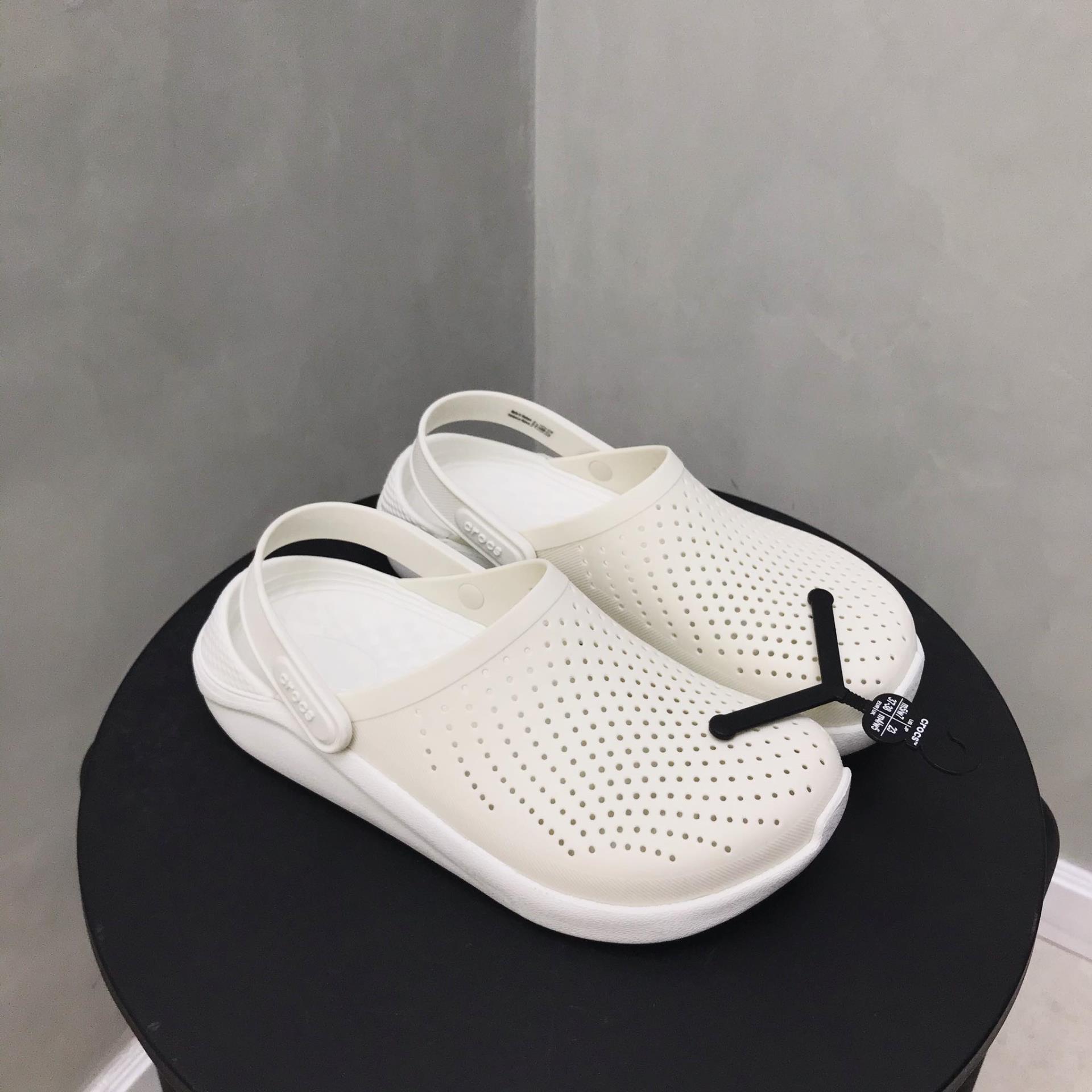  - Hàng Chính Hãng Dép Crocs Literide Cream White 2021** [204592 -1CV]