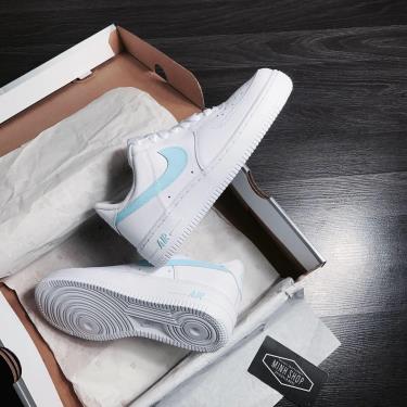 Hàng Chính Hãng Nike Air Force 1 White/Baby Blue CUST 2021**