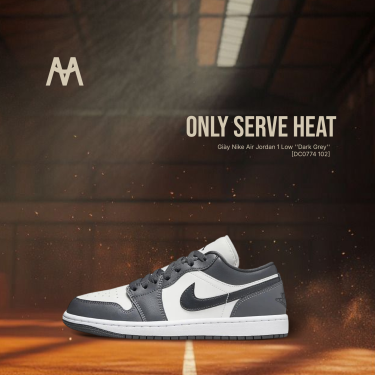 Giày Nike Air Jordan 1 Low ''Dark Grey'' [DC0774 102] - Image 1