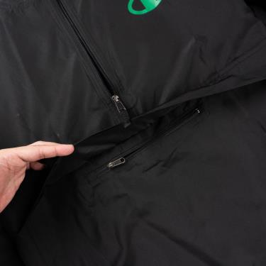 Hàng Chính Hãng Áo Khoác Champion Packable Jacket Pop Color Logo Black/Green 2021**