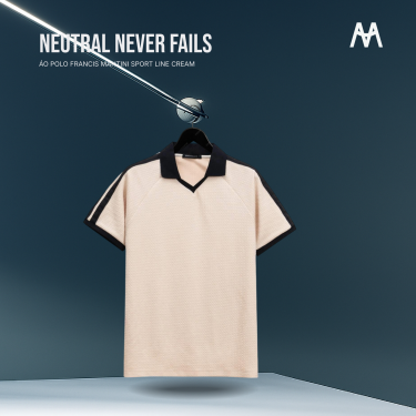 ÁO POLO FRANCIS MANTINI SPORT LINE CREAM - DISCOUNT GIÁ 2.9 - Image 1