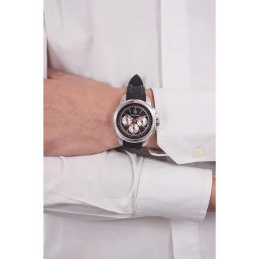 Đồng Hồ Maserati Sfida Chronograph Black/Silver Silicone Watch ** [R8851123001]