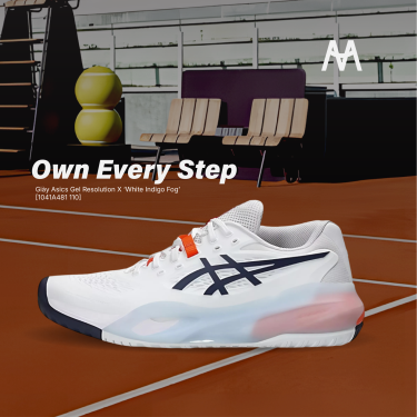 Giày Asics Gel Resolution X ‘White Indigo Fog’ Training / Pickleball / Tennis [1041A481 110] - Image 1