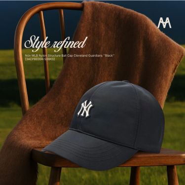 Nón MLB Nylon Structure Ball Cap Cleveland Guardians ''Black'' [3ACPB035N 50BKS] - Image 1