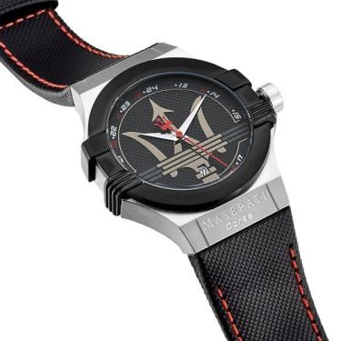 🍀 LUX 🍀 Hàng Chính Hãng Maserati Potenza Black Dial Black Leather Watch 2021** R8851108001 lux-hang-chinh-hang-maserati-potenza-black-dial-black-leather-watch-2021-r8851108001