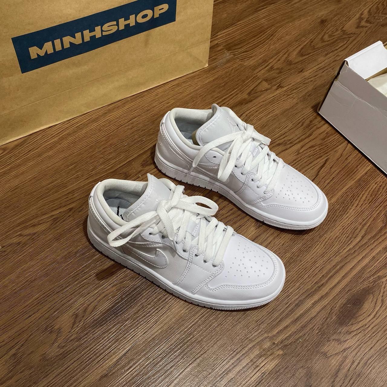 Minhshop.vn - Giày Nike Air Jordan 1 Low Triple White [DV0990-111]