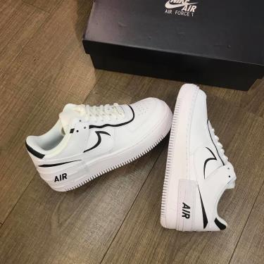 Hàng Chính Hãng Nike Air Force 1 Shadow White Black CUST 2021** V