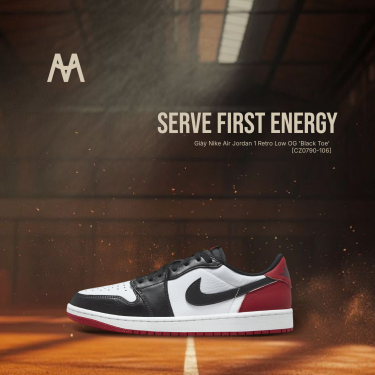 Giày Nike Air Jordan 1 Retro Low OG 'Black Toe' [CZ0790-106] - Image 1
