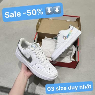 -50% Giày Nike Court Vision Low White/Hologram [CW5596 100]