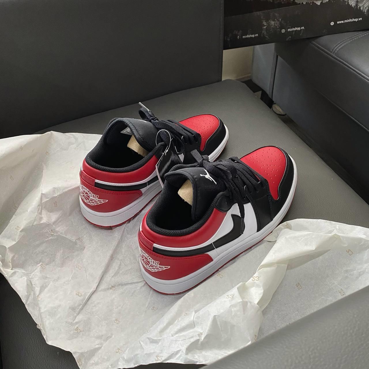Minhshop.vn - CHOICE Giày Nike Air Jordan 1 Low 'Bred Toe' [553558