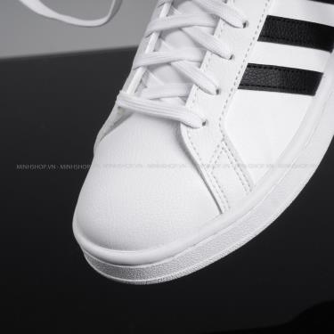 Adidas Grand Court "Cloud White/Black Stripes" [F36483]