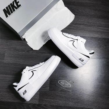 Hàng Chính Hãng Nike Air Force 1 Shadow White Black CUST 2021** V