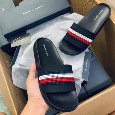 Dép Tommy Hilfiger Flag Slide White Multi * dep-tommy-hilfiger-flag-slide-white-multi