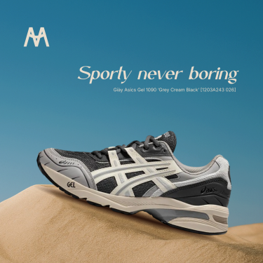 Giày Asics Gel 1090 ‘Grey Cream Black’ [1203A243 026] Retro-Running - Image 1