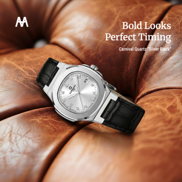 Đồng Hồ Carnival Quartz ''Silver Black'' [8160L] - Image 1