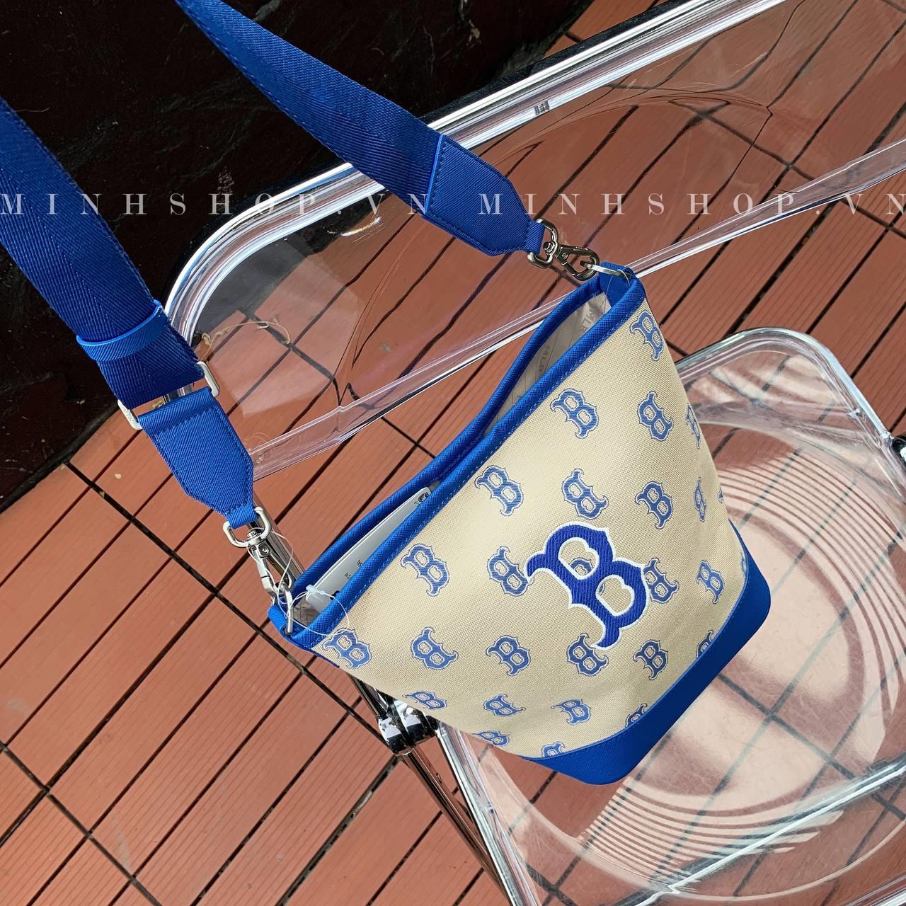 MLB BIG CLASSIC MONOGRAM JACQUARD BUCKET BAG LOS ANGELES DODGERS