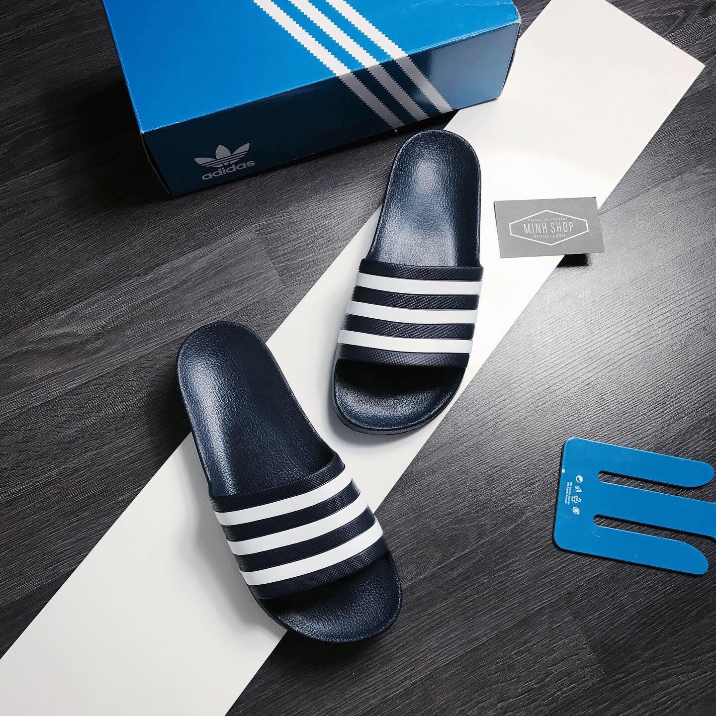 Minhshop.vn - HÃ ng ChÃ­nh HÃ£ng DÃ©p Adidas Adilette Aqua Slides All Navy/White **2021**