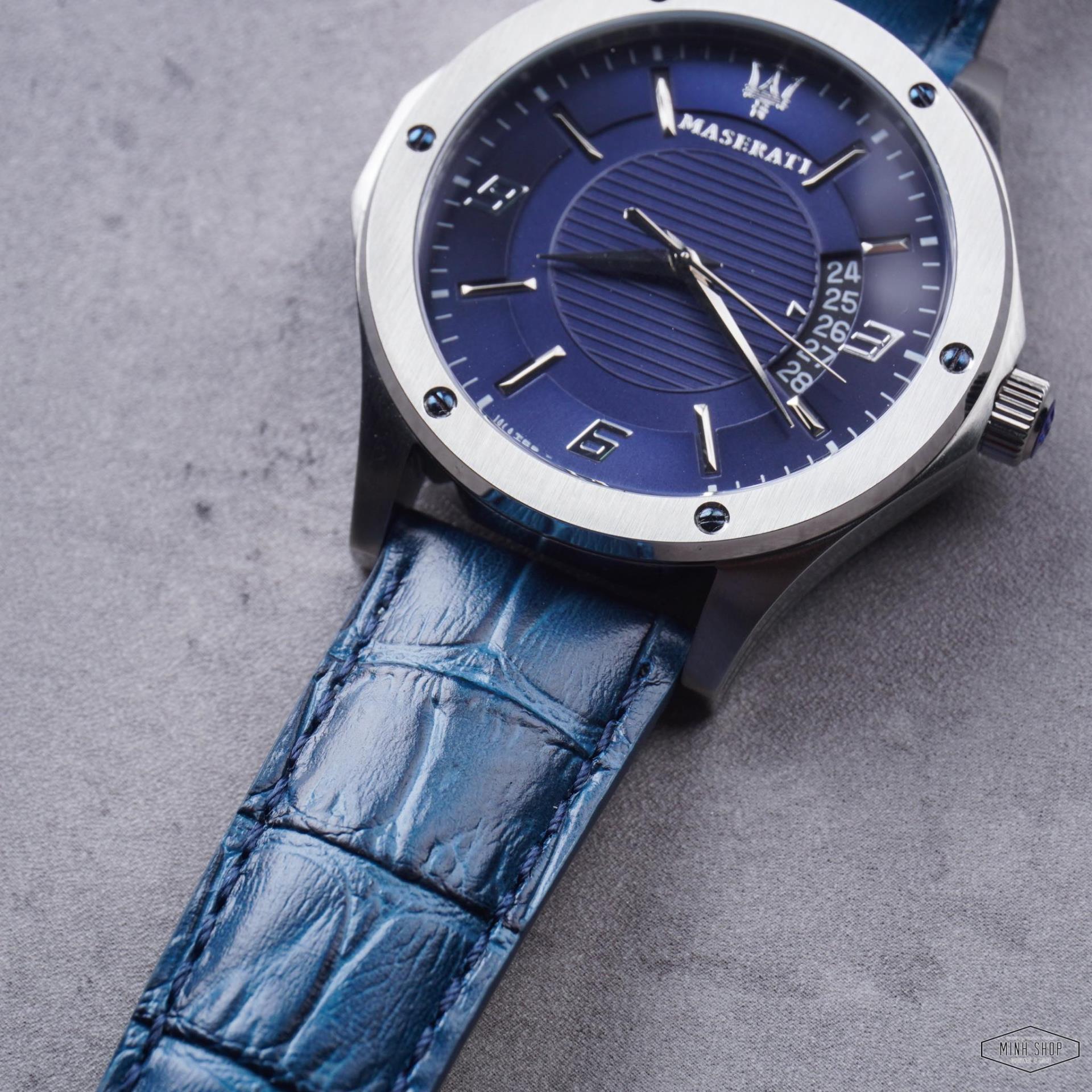 Minhshop.vn - Đồng Hồ Maserati Circuito Collection Blue Leather Watch ** [ R8851127003]