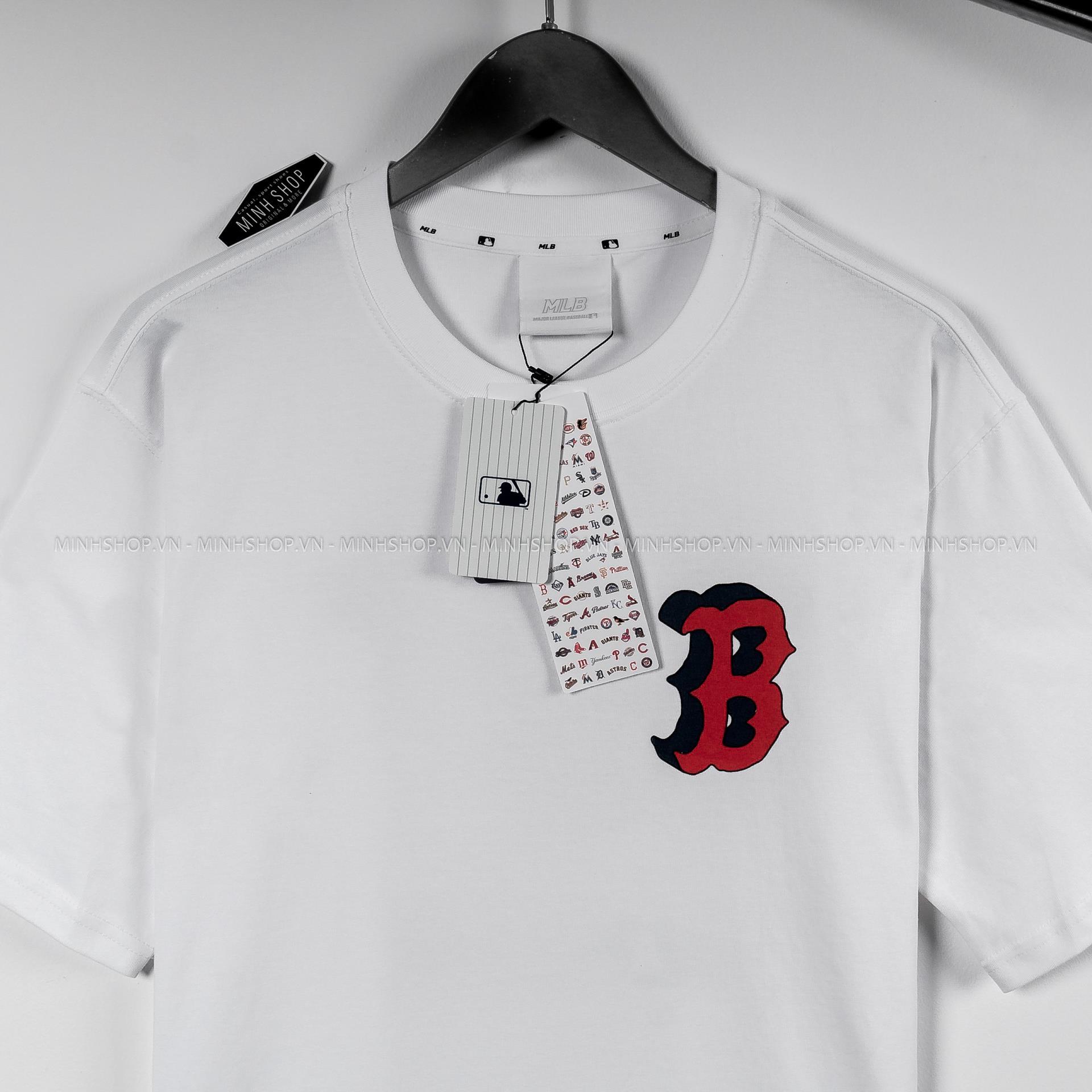 Áo thun MLB Diamond Monogram Boston Red Sox Black 3ATSM402343BKS   Sneaker Daily