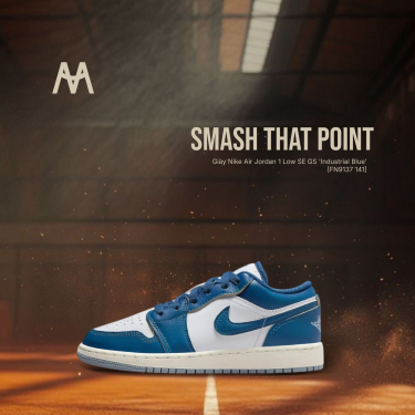 Giày Nike Air Jordan 1 Low SE GS 'Industrial Blue' [FN9137 141] - Image 1