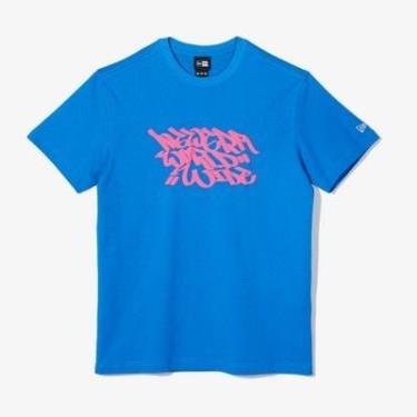 Hàng Chính Hãng Áo Thun New Era Graffiti World Wide Seoul Blue 2021**