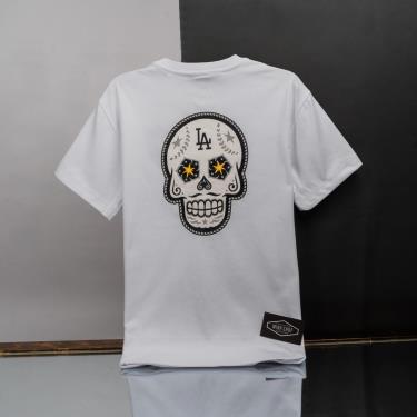 Hàng Chính Hãng Áo Thun New Era X MLB Sugar Skull LA Dodgers T-shirt White