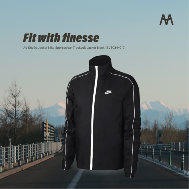 Áo Khoác Jacket Nike Sportswear Tracksuit Jacket Black [BV3034-010] - Image 1