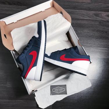 Hàng Chính Hãng Nike Jordan 1 Low USA Navy Red White 2021** [CZ8454 400]