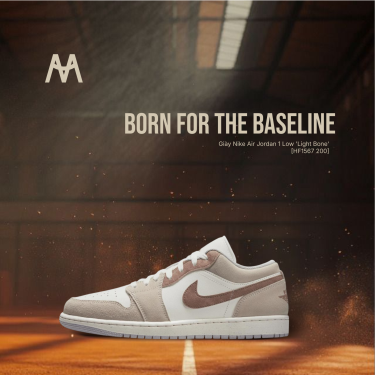 Giày Nike Air Jordan 1 Low 'Light Bone' [HF1567 200]