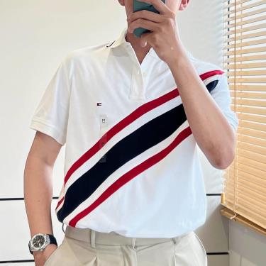 Áo Polo Tommy Hilfiger Banner Stripe Logo ''White'' [78JA988 100]