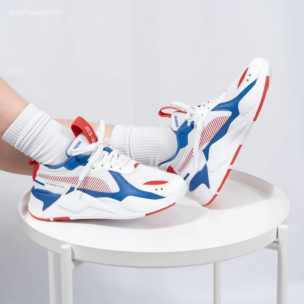 Puma rsx white on sale red