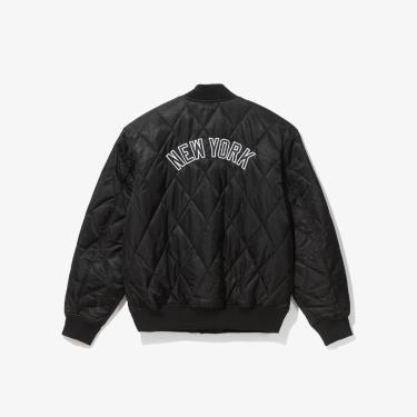 Hàng Chính Hãng Áo Khoác New Era New York Yankees Diamond Quilted Jacket Black 2021**