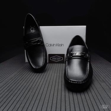 50% OFF Giày Calvin Klein Kaufman Crust Leather Black ** [34F2198-BLK] XXX