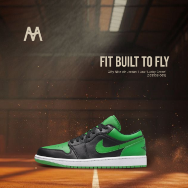Giày Nike Air Jordan 1 Low 'Lucky Green' [553558 065] - Image 1