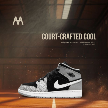 Giày Nike Air Jordan 1 Mid Elephant Print [dm6216 016] - Image 1