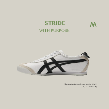 Giày Onitsuka Mexico 66 'White Black' [1183A201 126]