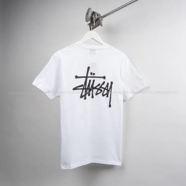 Basic tee  Áo Thun Stussy White/Black LOGO ** [1904762]