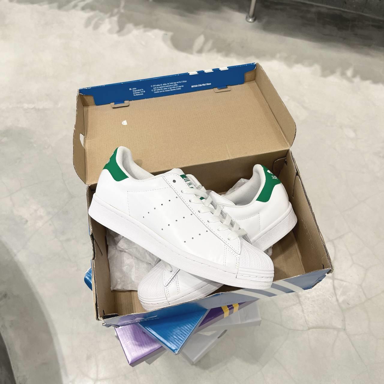 Minhshop.vn - sale50% Giày Adidas Superstan White Green [FX0468]