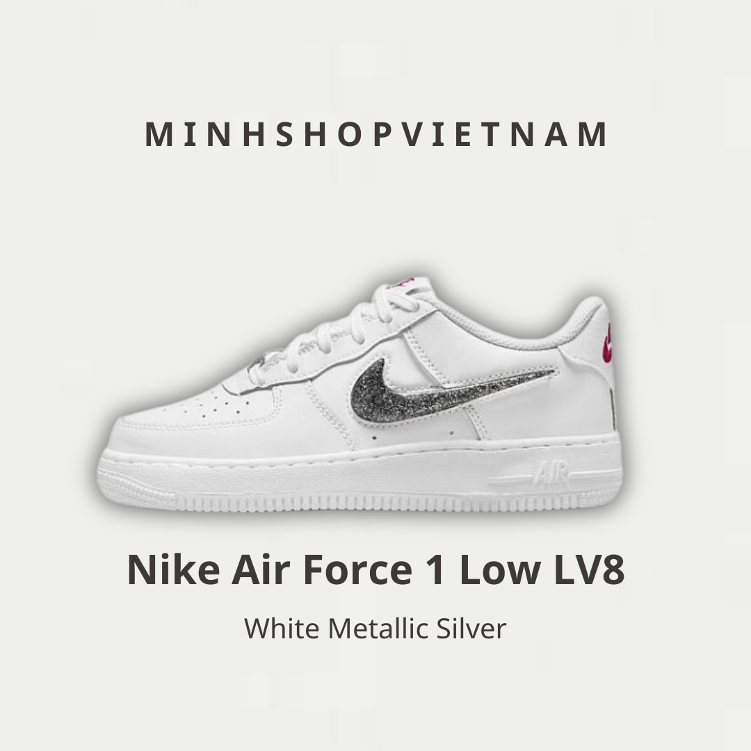 Air Force 1 Low LV8 White Metallic Silver - SNEAKERGALLERY