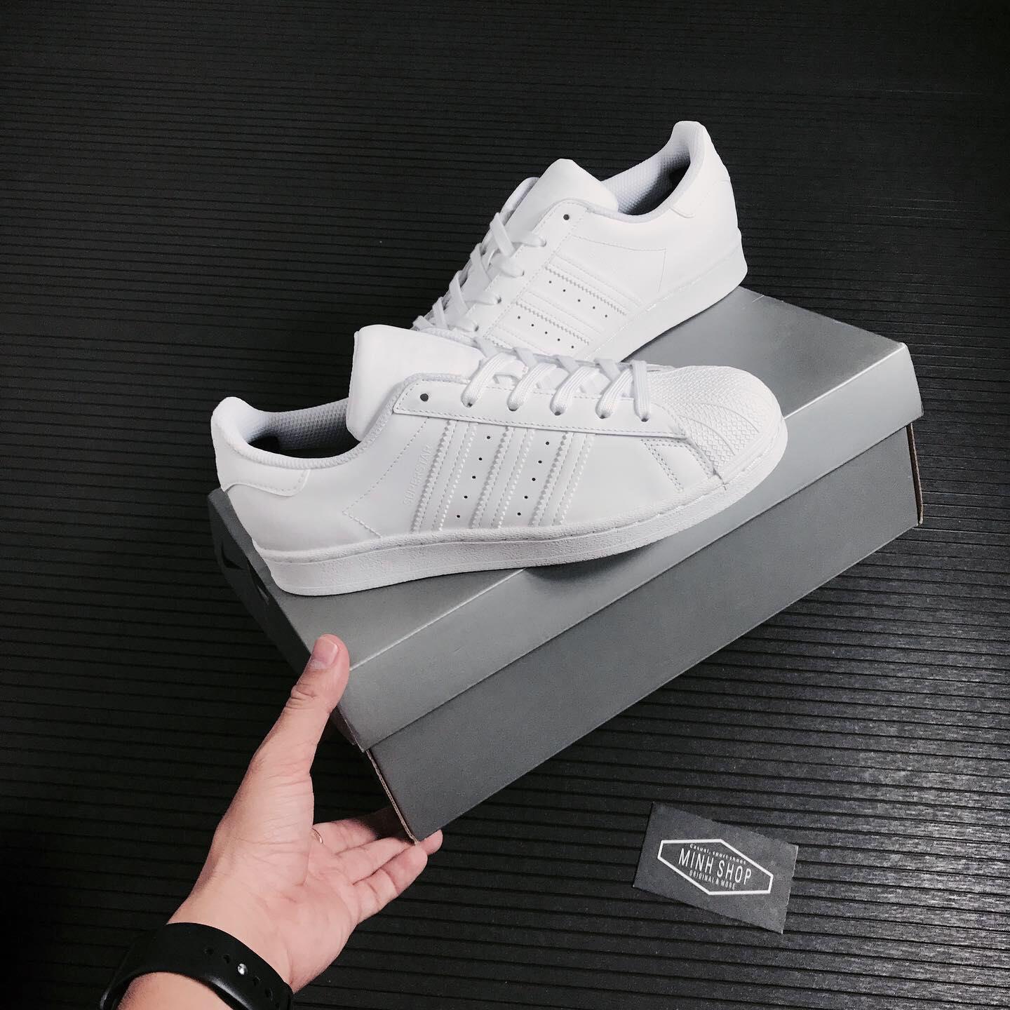 Minhshop.vn - Giày Adidas SuperStar All White J ** EF5399