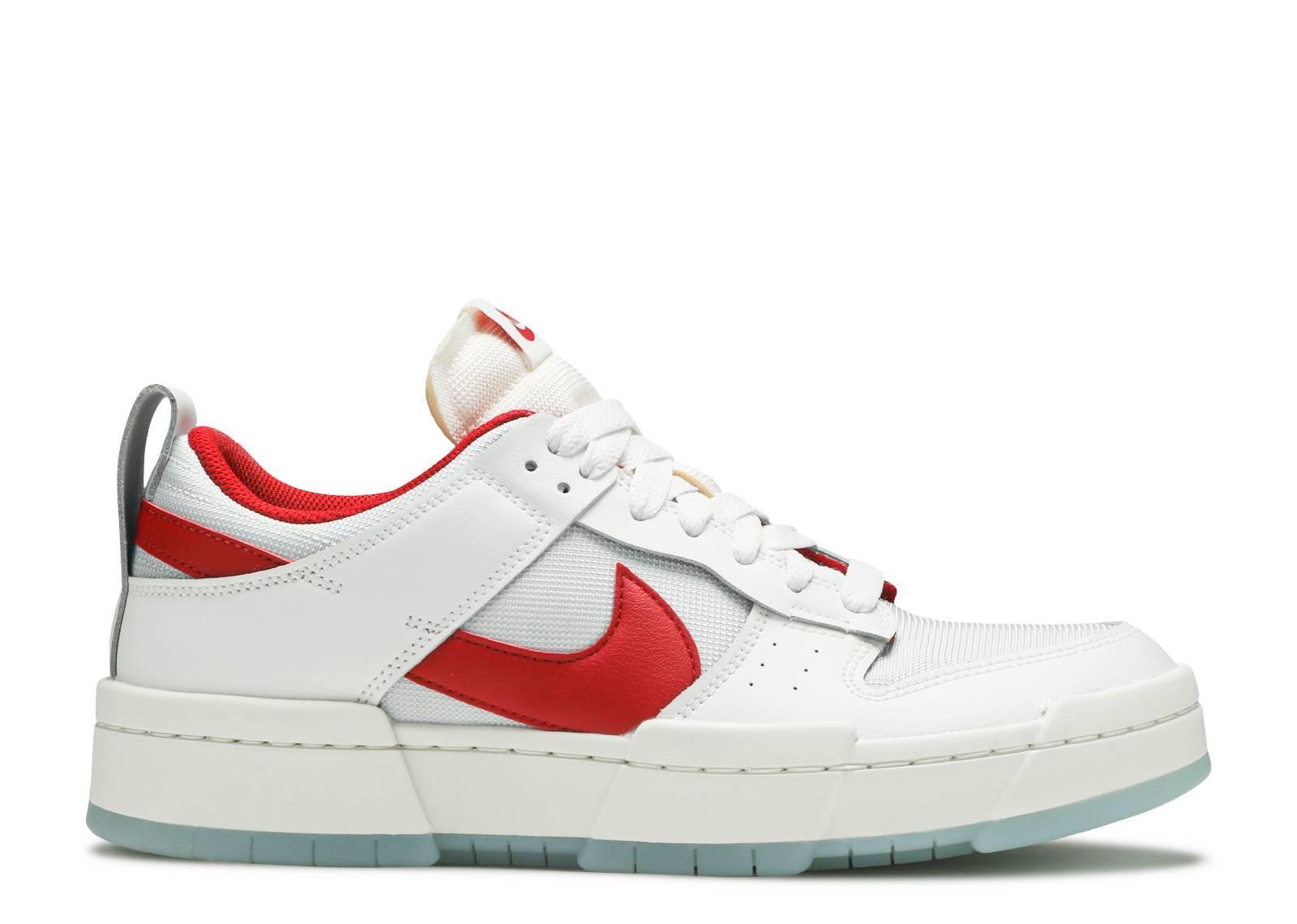 dunk low disrupt red white