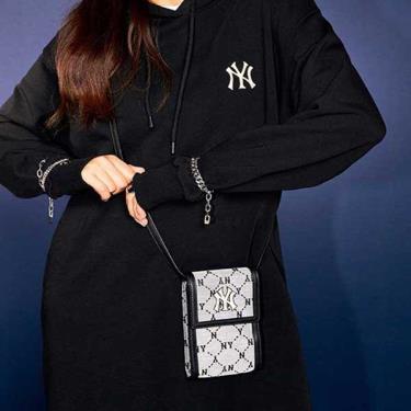 Túi MLB Monogram Diamond Jacquard Mobile Phone Cross Bag New York Yankees  3ACRH012N-50BGS