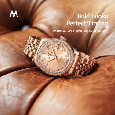 Đồng Hồ I&W Carnival Japan Quartz Sapphire ''Brown Gold'' [8131L2] - Image 1