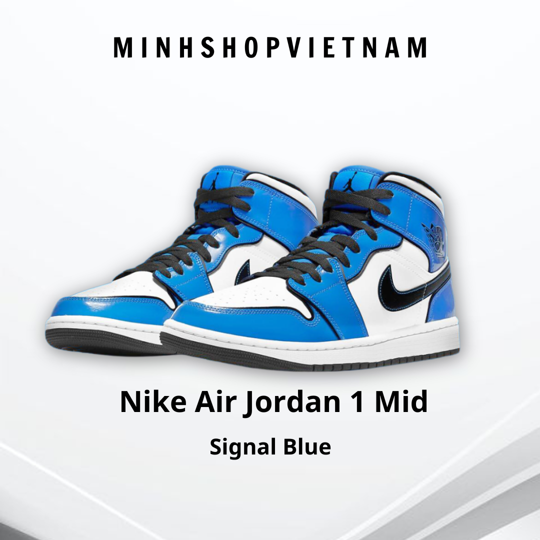 Minhshop.vn - -1XXX Giày Nike Air Jordan 1 Mid SE 'Signal Blue