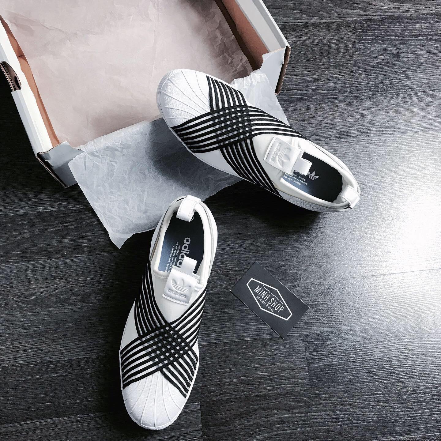 Minhshop.vn - -55%^Giày Adidas Superstar Slip on White/Black [CG6013]