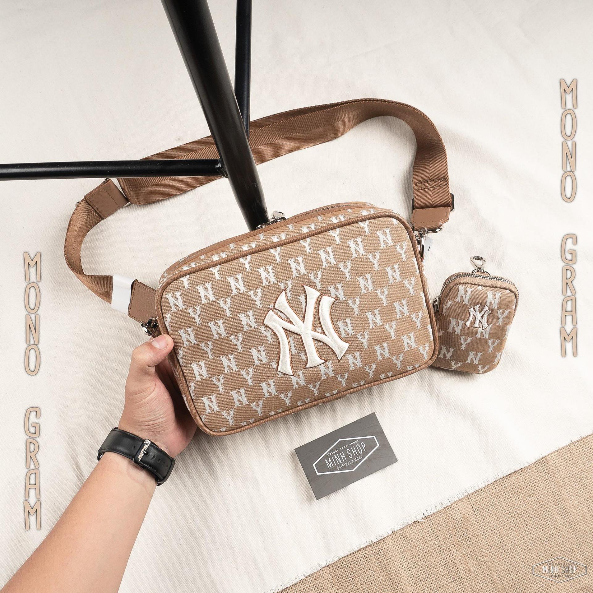  Túi MLB Monogram New York Yankees Black size 23cm [[O]  [32BGDC111 50B]