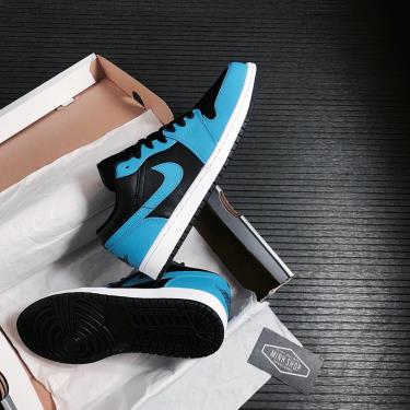 Giày Nike Air Jordan 1 Low Laser Blue Black  [553558 410]