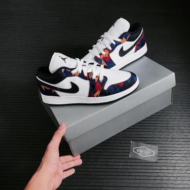 ⚡ Highest Rated ⚡ Giày Nike Jordan 1 Low Nothing But Net GS [O] ** [CZ8657 100]