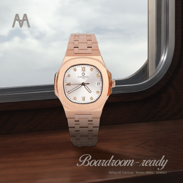 Đồng Hồ Carnival ''Brown White'' [8160L] - Image 1